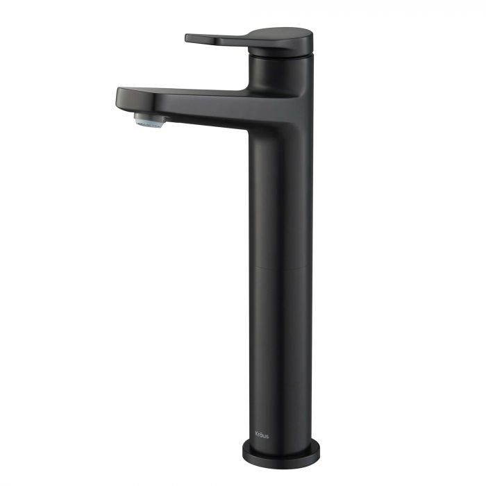 Kraus Indy Single Handle Vessel Bathroom Faucet - Matte Black - KVF-1400MB