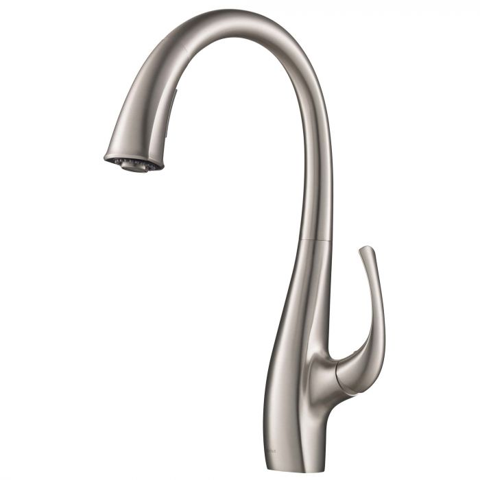 Kraus Ansel Single Pull-Down Kitchen Faucet - Spot Free Stainless Steel - KPF-1675SFS