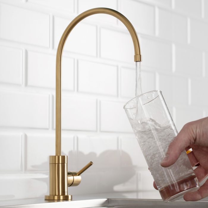 Kraus Purita 100% Lead-Free Kitchen Water Filter Faucet - Brushed Brass - FF-100BB