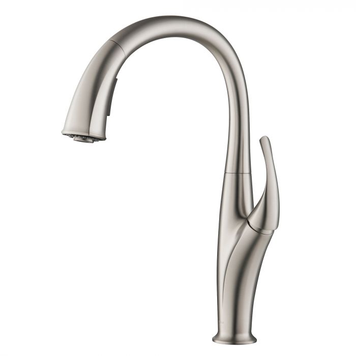 Kraus Odell Single Handle Pull-Down Kitchen Faucet - Spot Free Stainless Steel - KPF-1676SFS