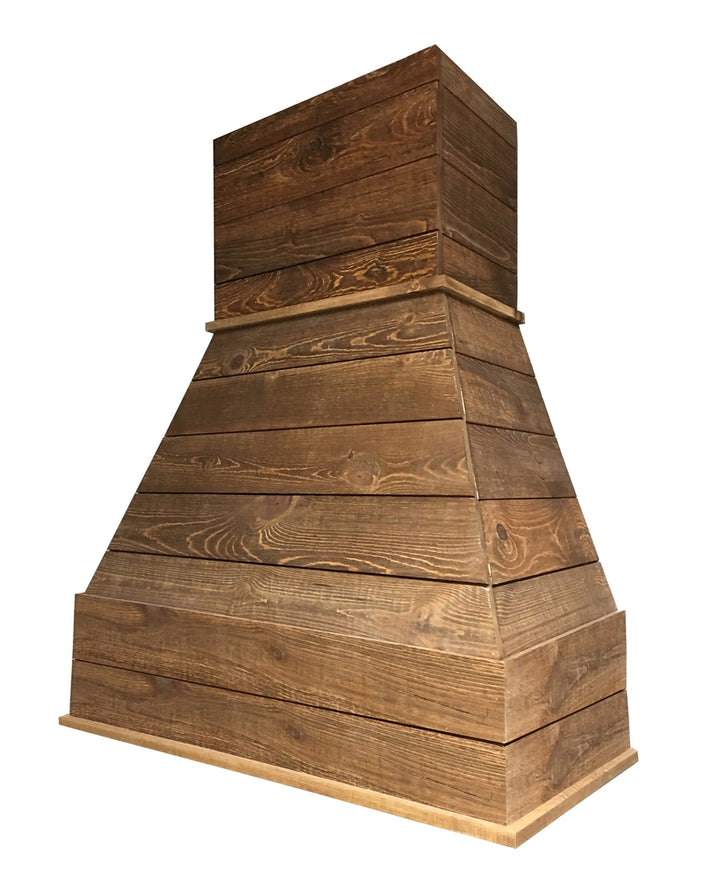 Rustic XL Shiplap Chimney Range Hood - Brown - SY-WCSXLR-BR