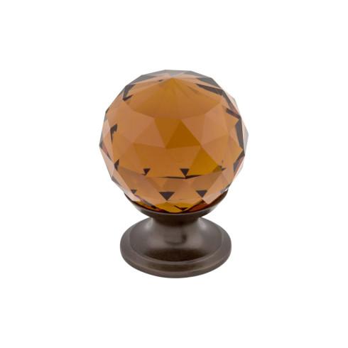 Wine Crystal Knob - Oil Rubbed Bronze