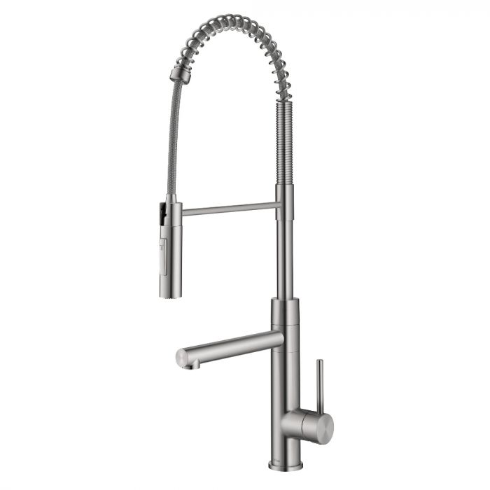 Kraus Artec Pro Commercial Style Pull-Down Single Handle Kitchen Faucet with Pot Filler - Spot Free Stainless Steel - KPF-1604SFS