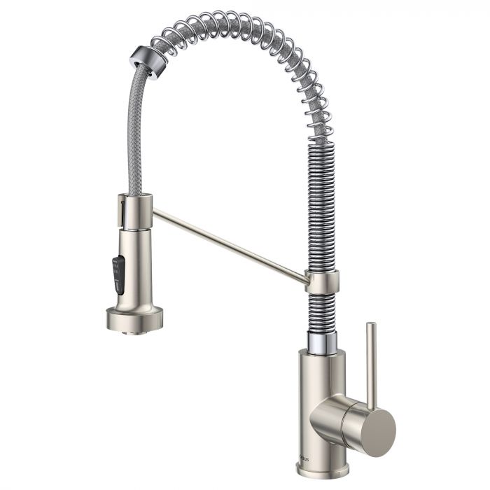 Kraus Bolden Commercial Style Pull-Down Kitchen Faucet - Stainless Steel/Chrome - KPF-1610SSCH