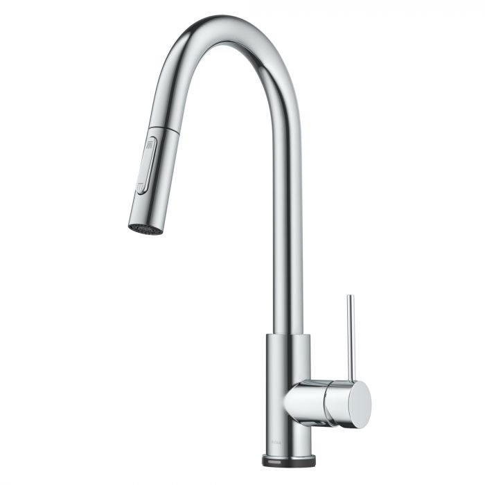 Kraus Oletto Contemporary Single-Handle Touch Kitchen Sink Faucet with Pull Down Sprayer - Chrome - KTF-3104CH